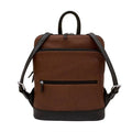 New York Leather Backpack-Toffee/Black