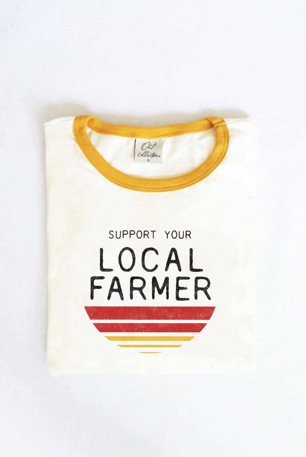 SUPPORT YOUR LOCAL FARMERS Ringer Graphic T-Shirt