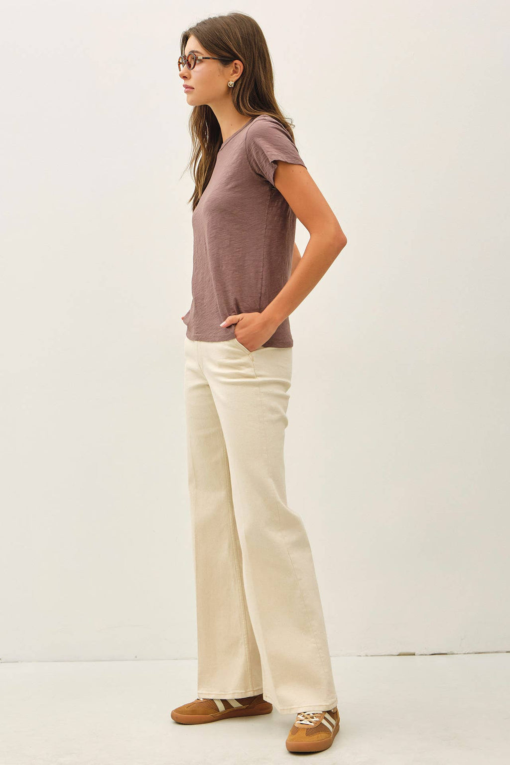 NEW SHADE-GARMENT DYED COTTON SLUB TEE
