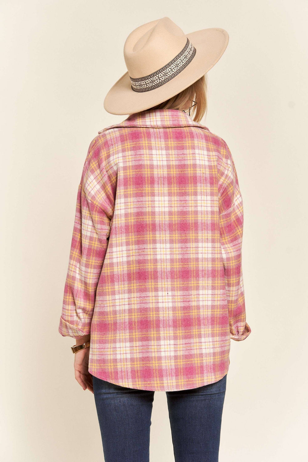 LONG SLEEVE PLAID BUTTON DOWN SHIRT