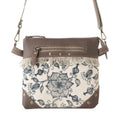Inkwild Vintage Crossbody Bag for Women in ivory with fringe detail