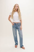 Winston Low Rise Wide Leg, True Blue Worn