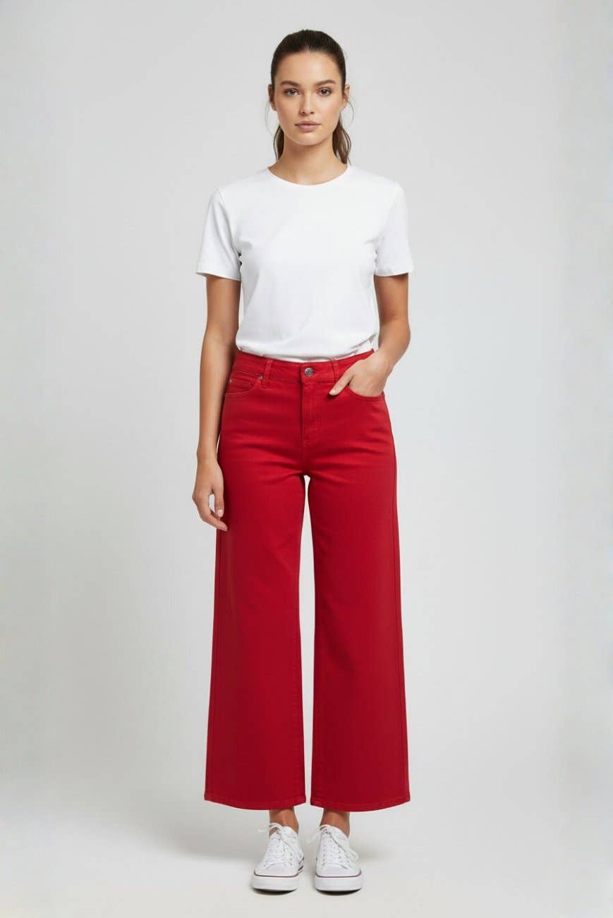 Mini Boot Jeans - 	RED