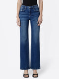 HIGH RISE FULL LENGTH DARK WASH SLIM WIDE JEANS