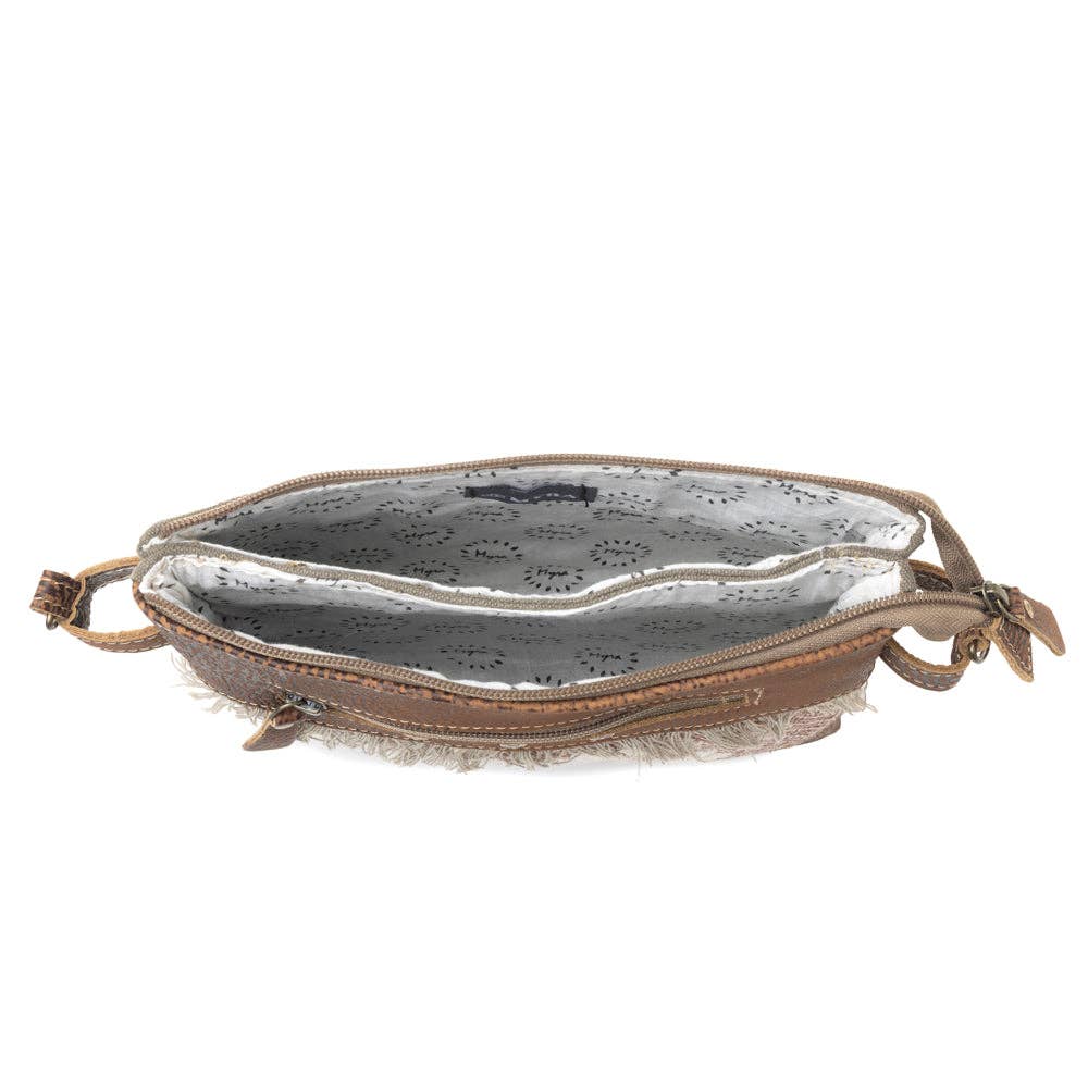 Inkwild Vintage Crossbody Bag for Women in rust with fringe detail