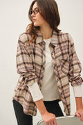 OVERSIZED FLANNEL SHIRT-Taupe