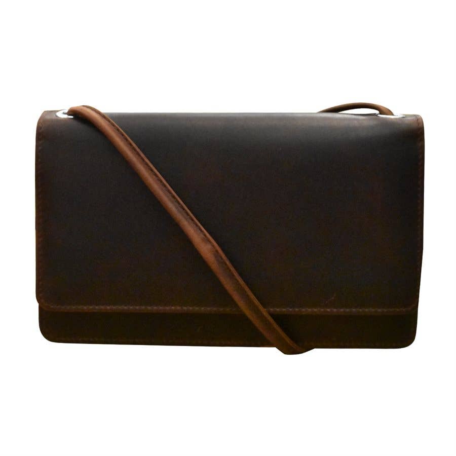 FLAP PHONE BAG ORGANIZER-Chocolate