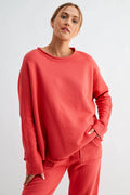 Malibu Heritage Long Sleeve Dolman Top: BLUSHED BRICK