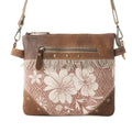 Inkwild Vintage Crossbody Bag for Women in rust with fringe detail